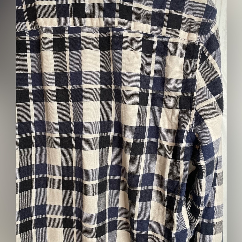 Levi’s Women’s Flannel Size Large Blue/Black/White - Picture 6 of 6